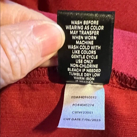 Torrid Dark Red Corduroy Pinafore Dress - Picture 5 of 5